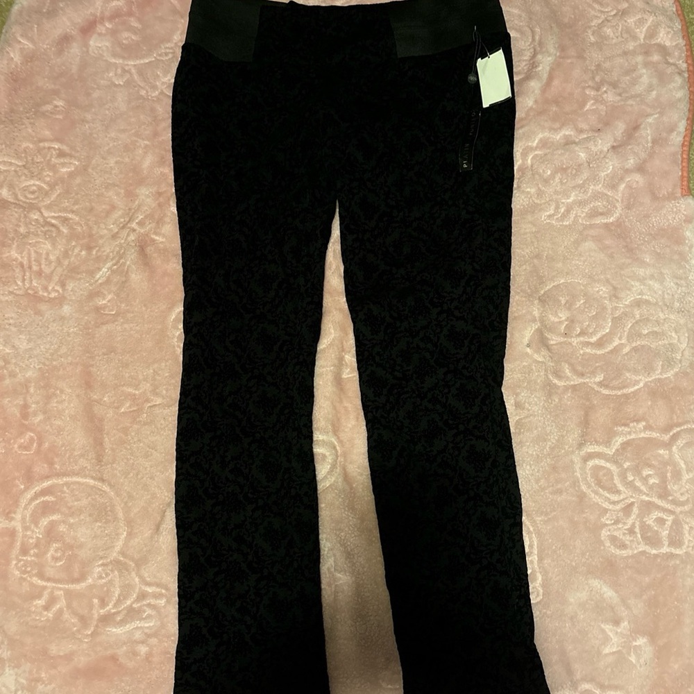 One 5 one womens Black Patterned Pants
